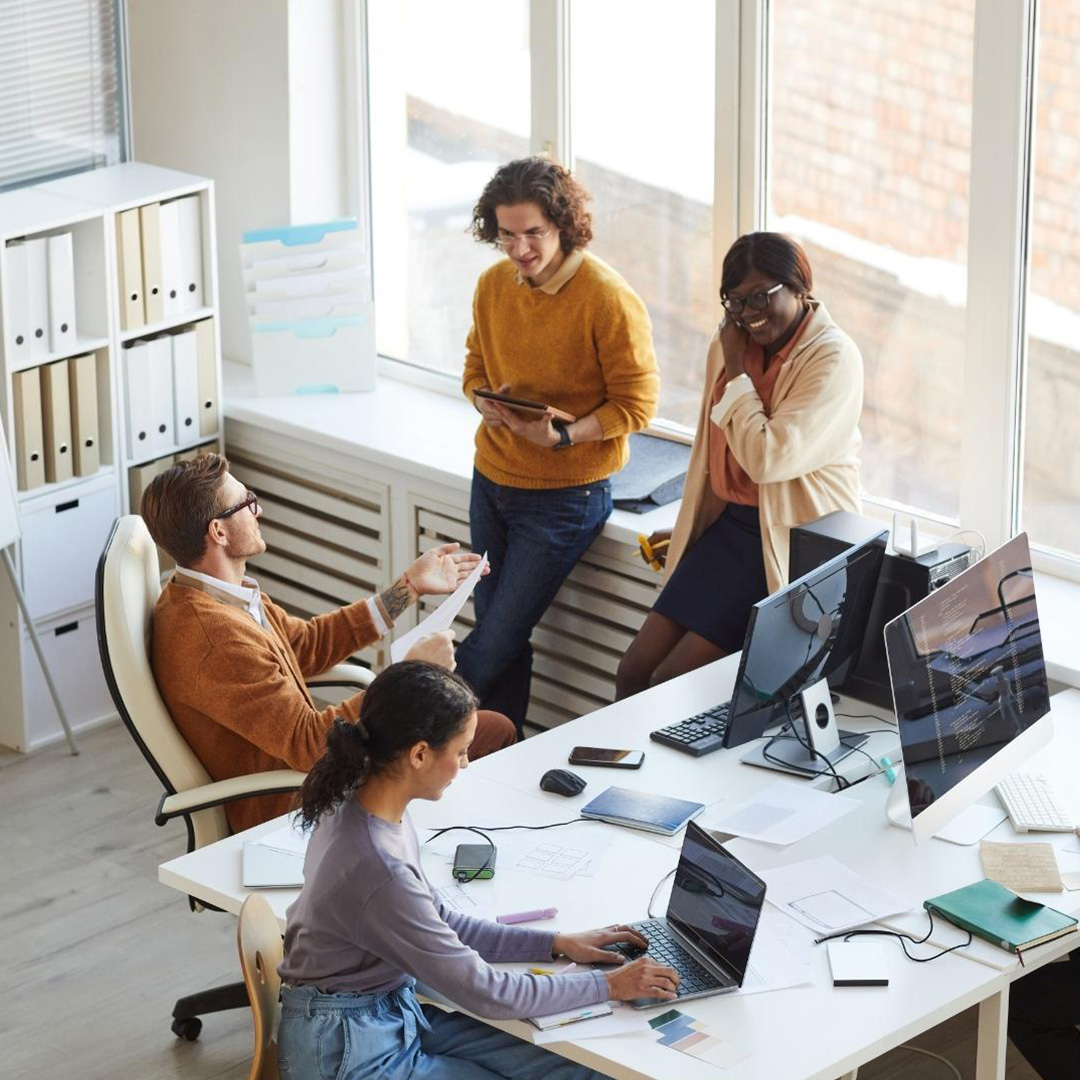 People working in the office